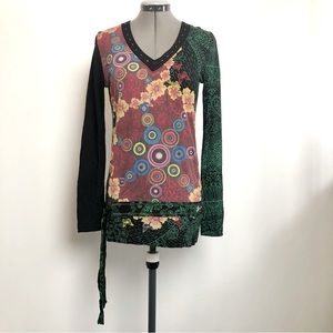 Desigual Women’s Embellished Long Sleeve Tunic Top